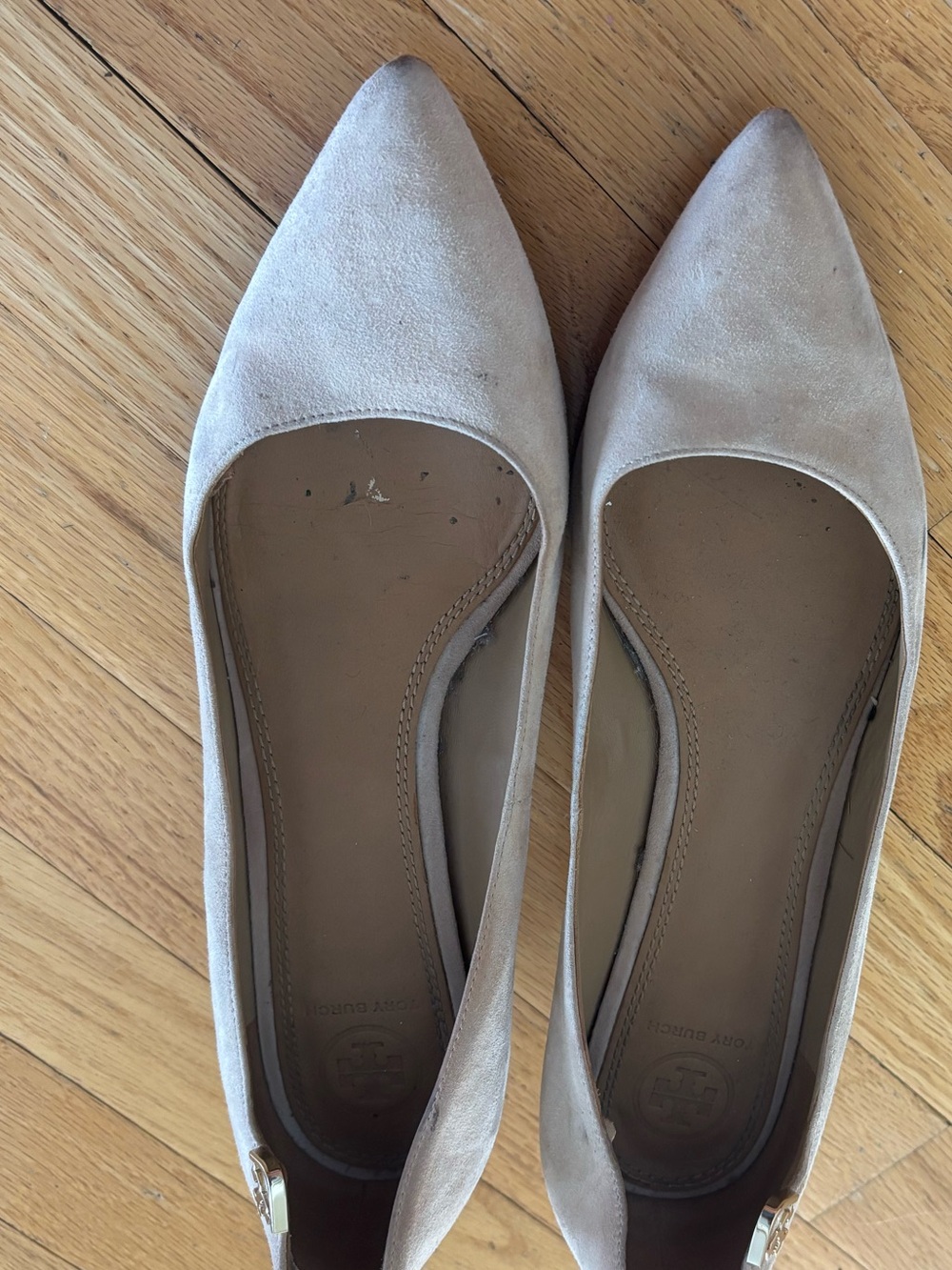 Tory Burch Pointed Toe Suede Kitten Heels size 9